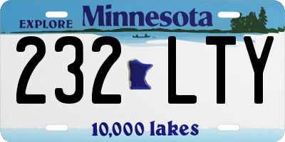 MN license plate 232LTY