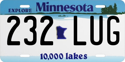 MN license plate 232LUG