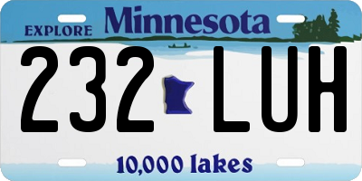 MN license plate 232LUH