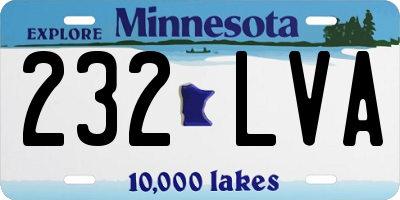 MN license plate 232LVA