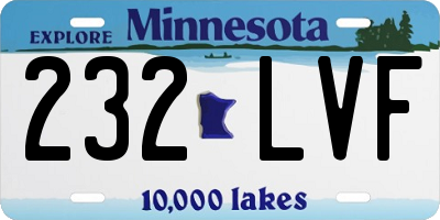 MN license plate 232LVF