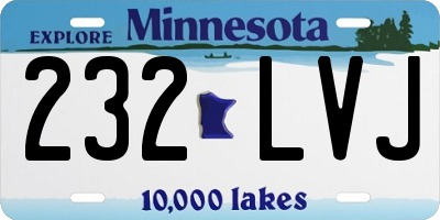 MN license plate 232LVJ