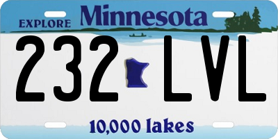 MN license plate 232LVL