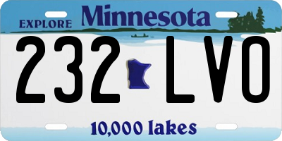 MN license plate 232LVO
