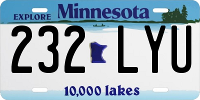 MN license plate 232LYU