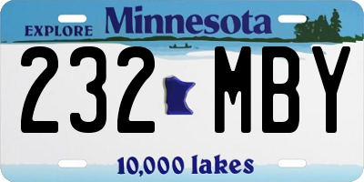 MN license plate 232MBY