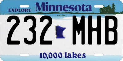 MN license plate 232MHB