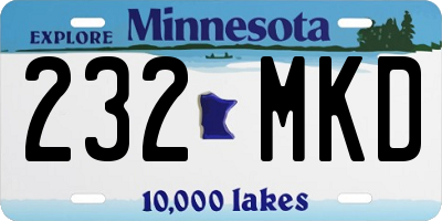 MN license plate 232MKD