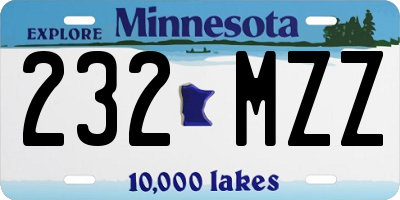 MN license plate 232MZZ