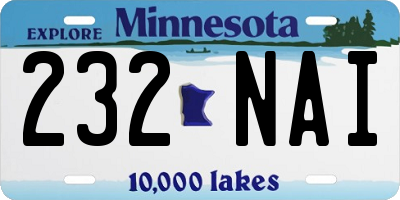 MN license plate 232NAI