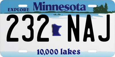 MN license plate 232NAJ