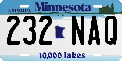 MN license plate 232NAQ