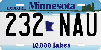 MN license plate 232NAU