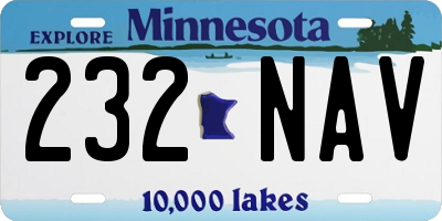 MN license plate 232NAV