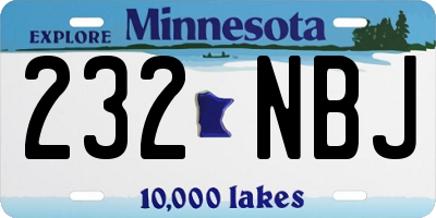 MN license plate 232NBJ