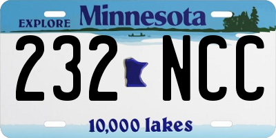 MN license plate 232NCC