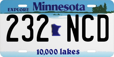 MN license plate 232NCD