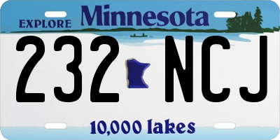 MN license plate 232NCJ