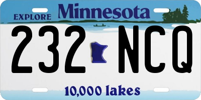 MN license plate 232NCQ