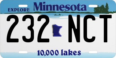 MN license plate 232NCT