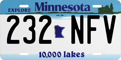 MN license plate 232NFV