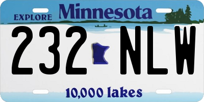 MN license plate 232NLW