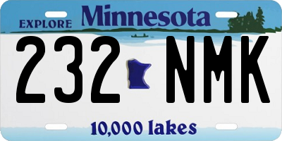 MN license plate 232NMK