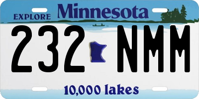 MN license plate 232NMM