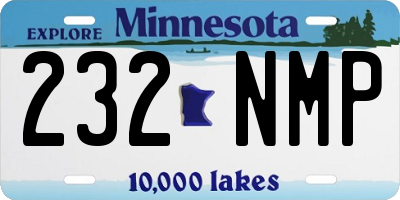 MN license plate 232NMP