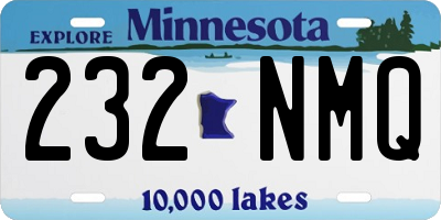 MN license plate 232NMQ