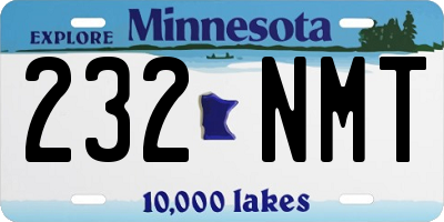 MN license plate 232NMT