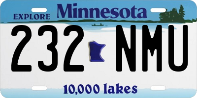 MN license plate 232NMU
