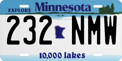 MN license plate 232NMW