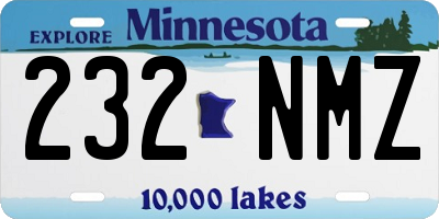 MN license plate 232NMZ