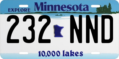 MN license plate 232NND
