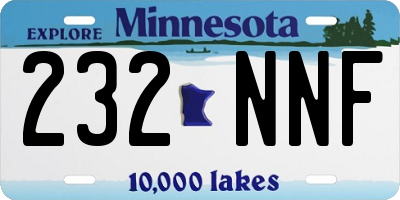 MN license plate 232NNF