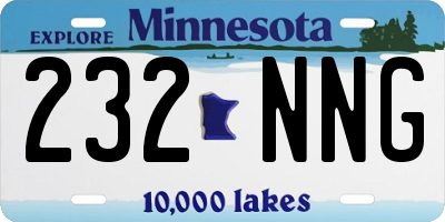 MN license plate 232NNG