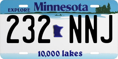 MN license plate 232NNJ