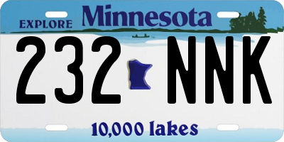 MN license plate 232NNK