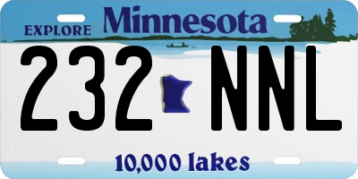 MN license plate 232NNL