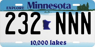 MN license plate 232NNN