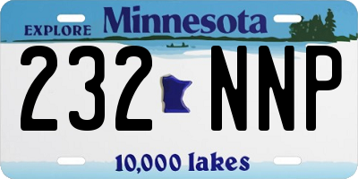 MN license plate 232NNP