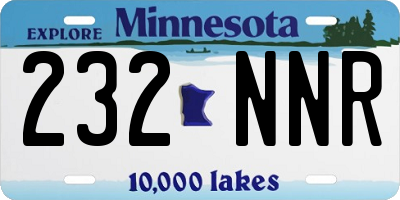 MN license plate 232NNR