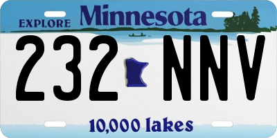 MN license plate 232NNV