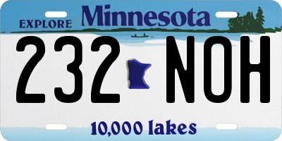 MN license plate 232NOH