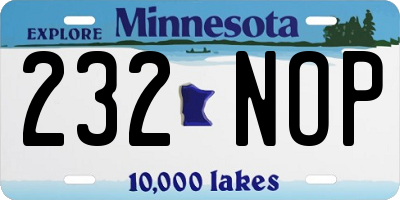 MN license plate 232NOP