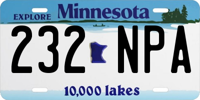 MN license plate 232NPA