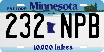 MN license plate 232NPB