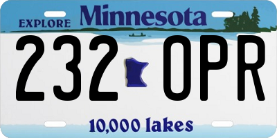 MN license plate 232OPR