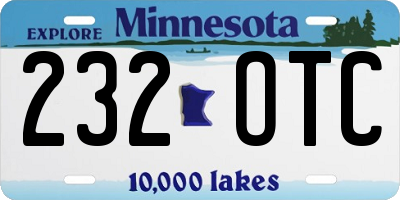 MN license plate 232OTC